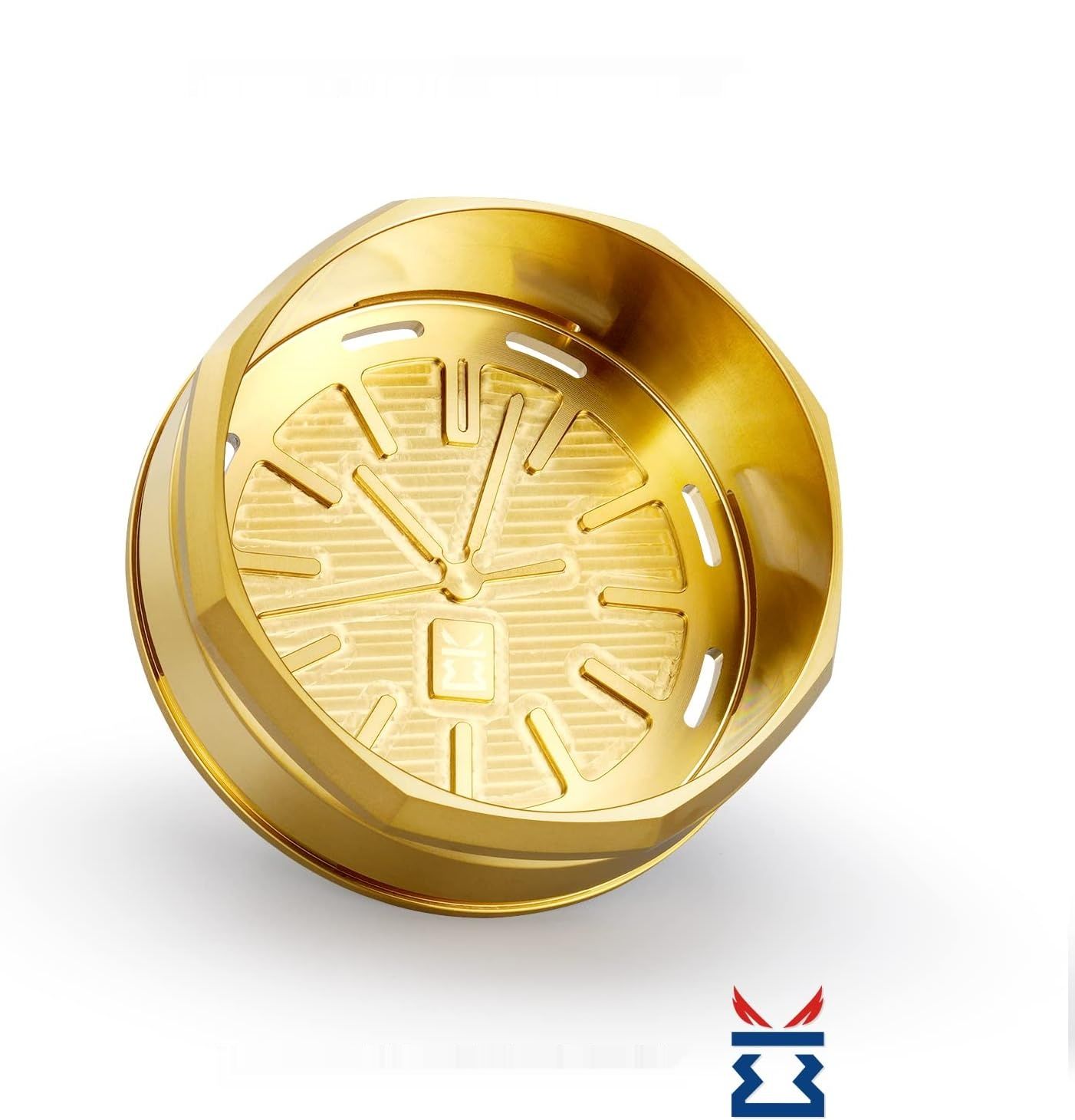 KITOSUN WatcHMD Charcoal Heat Management Device Stainless Steel HMD Coals Holders Tray, Easy Hold 3 Pieces 26 MM Coconut Charcoals Cubes (APwatcHMD-Black)