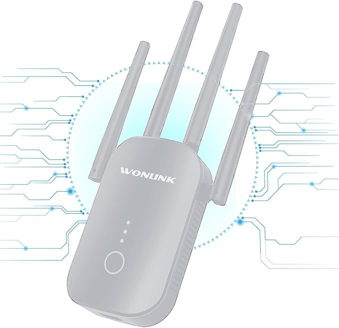 Wzmacniacz sygnału WiFi WONLINK 1200 Mbps, dual band 2,4G/5G z portem Ethernet