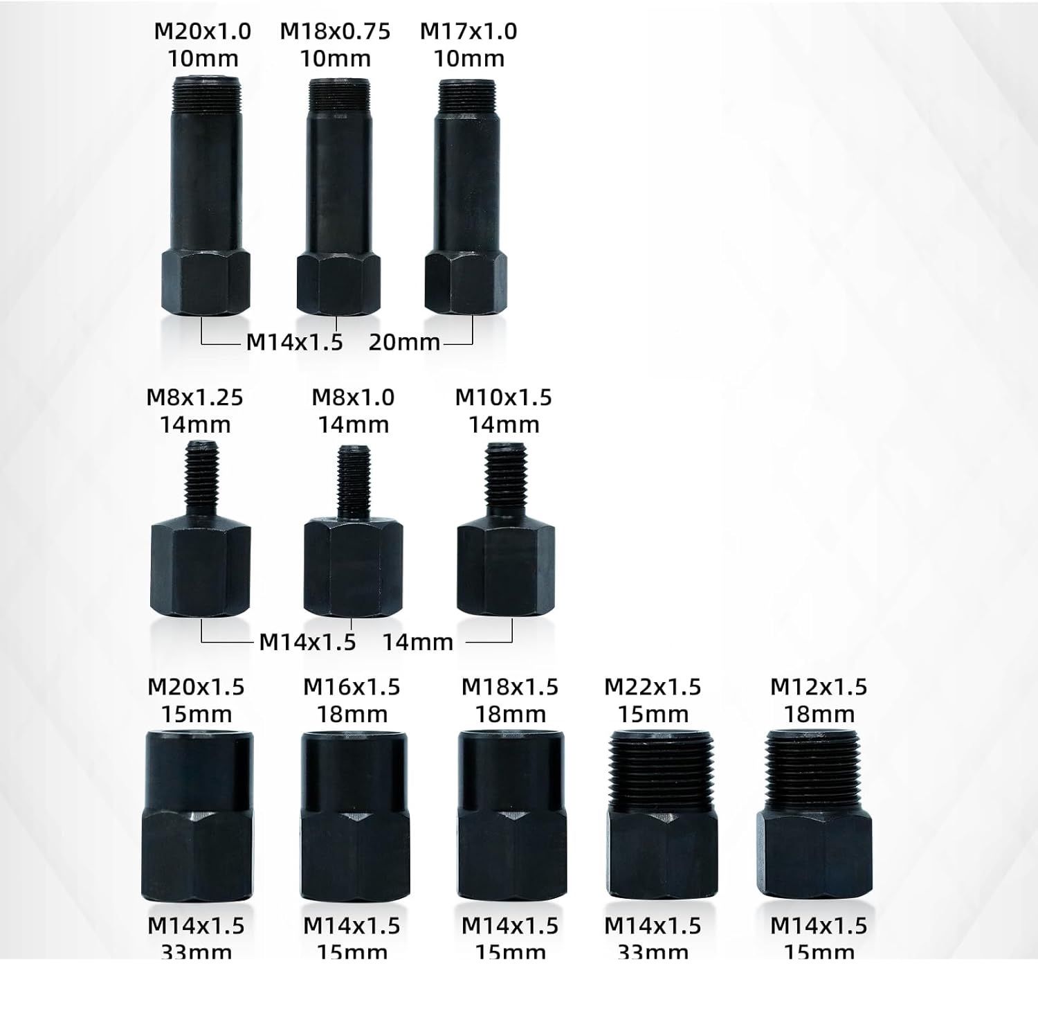 CCLIFE 21-częściowy zestaw ściągaczy wtryskiwaczy Diesla – pneumatyczny ściągacz wtrysków z adapterami