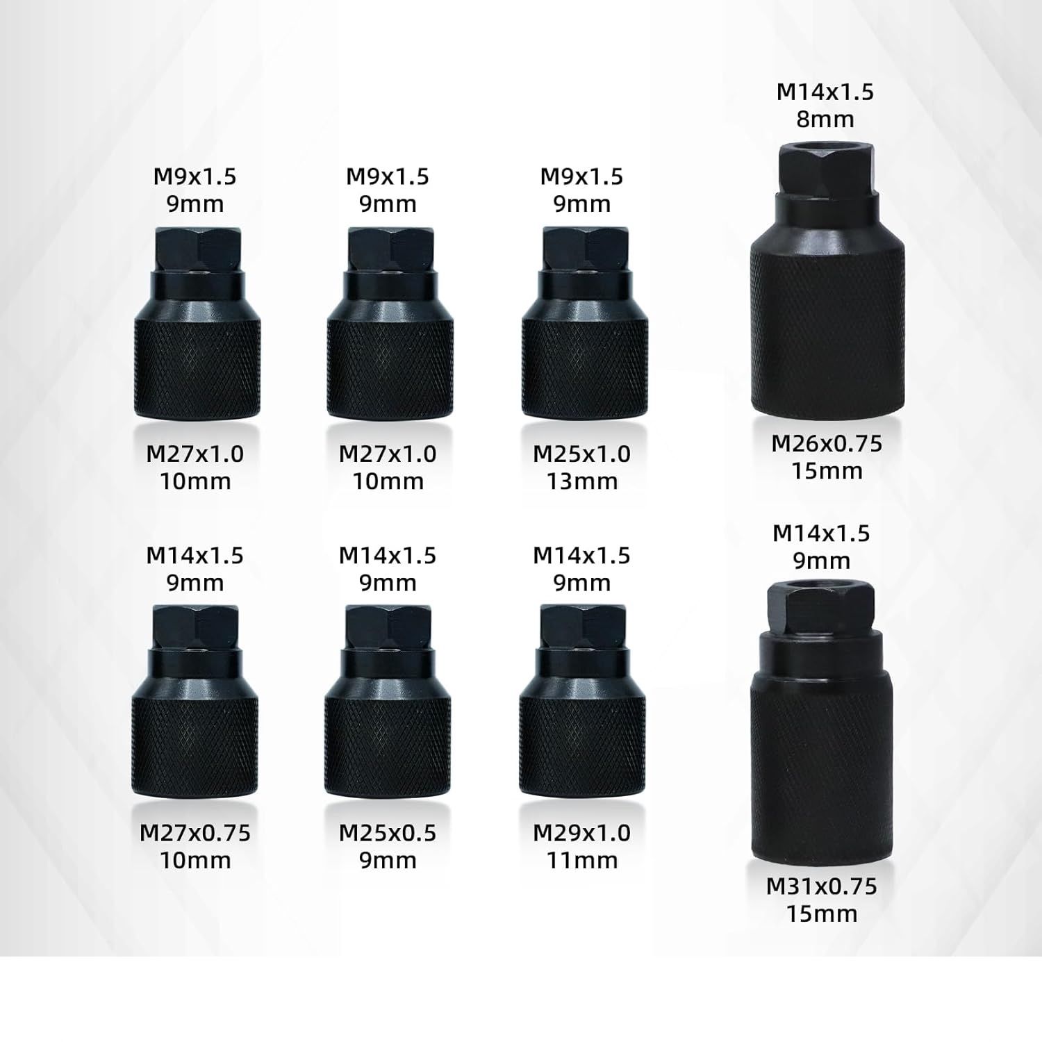 CCLIFE 21-częściowy zestaw ściągaczy wtryskiwaczy Diesla – pneumatyczny ściągacz wtrysków z adapterami