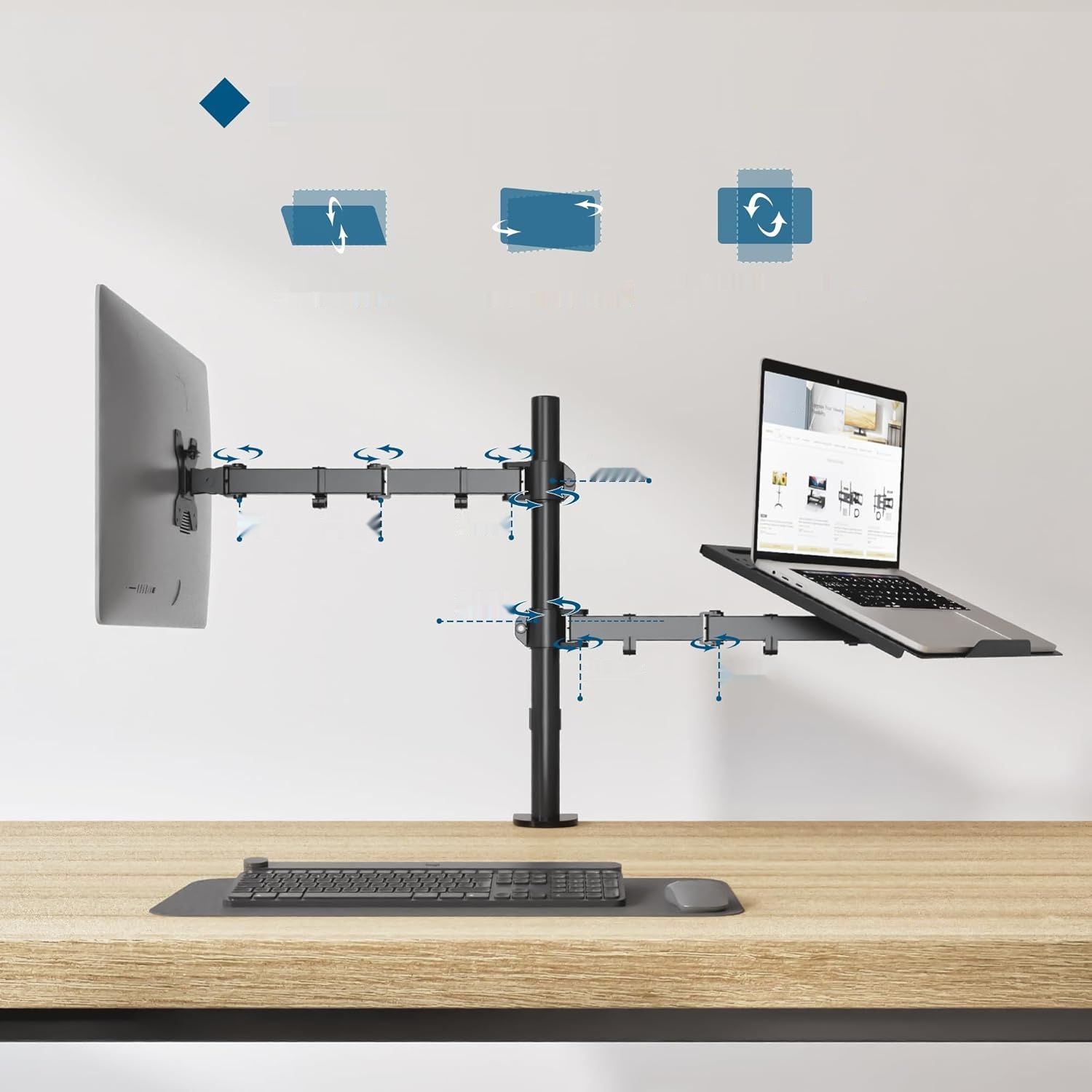 BONTEC – uchwyt na monitor i laptop 13–27'' / do 17''