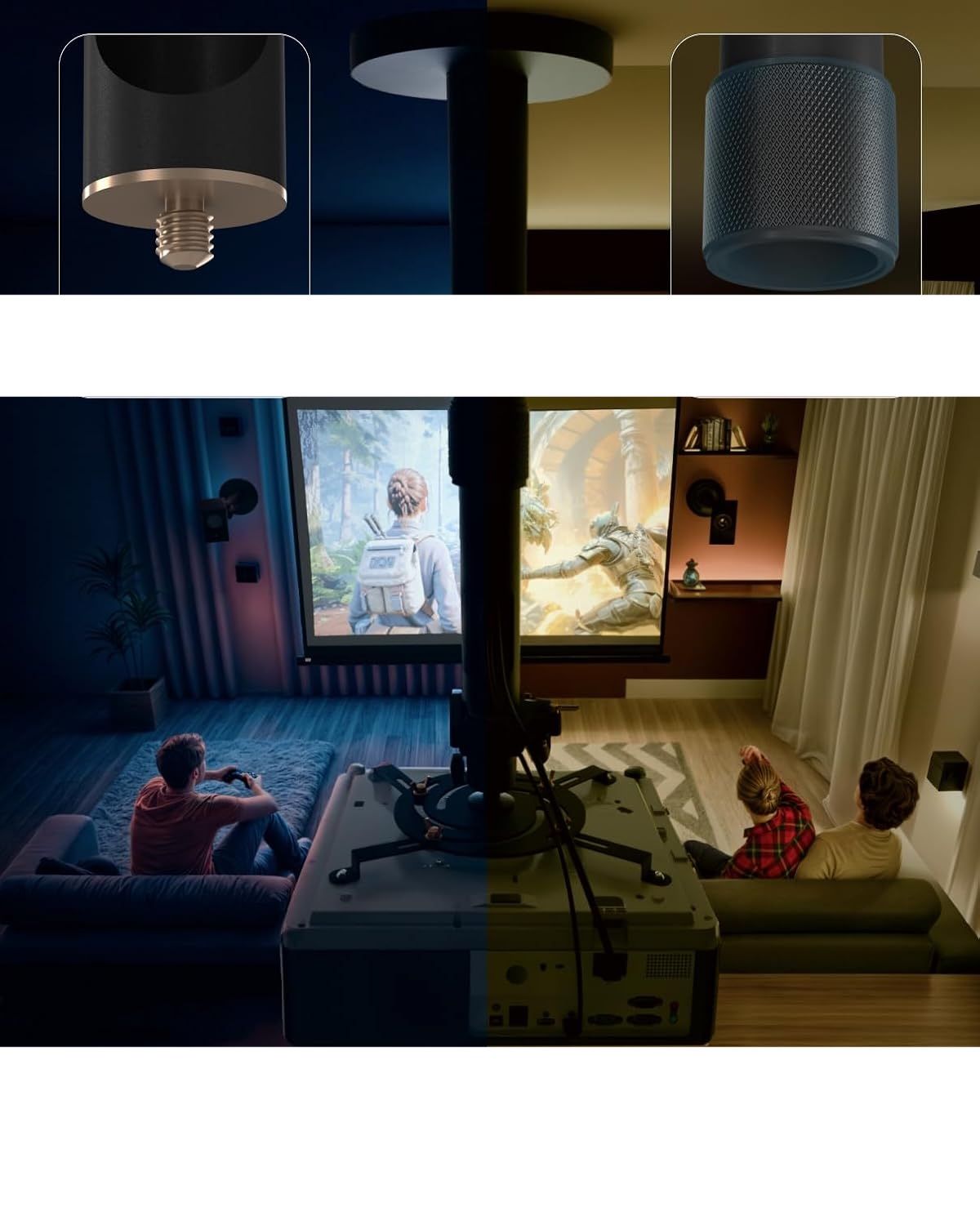 Uniwersalny uchwyt do projektora PropVue PM-35-53-QR-BL – sufitowy i ścienny