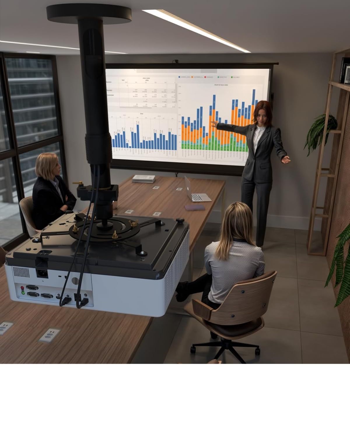 Uniwersalny uchwyt do projektora PropVue PM-35-53-QR-BL – sufitowy i ścienny