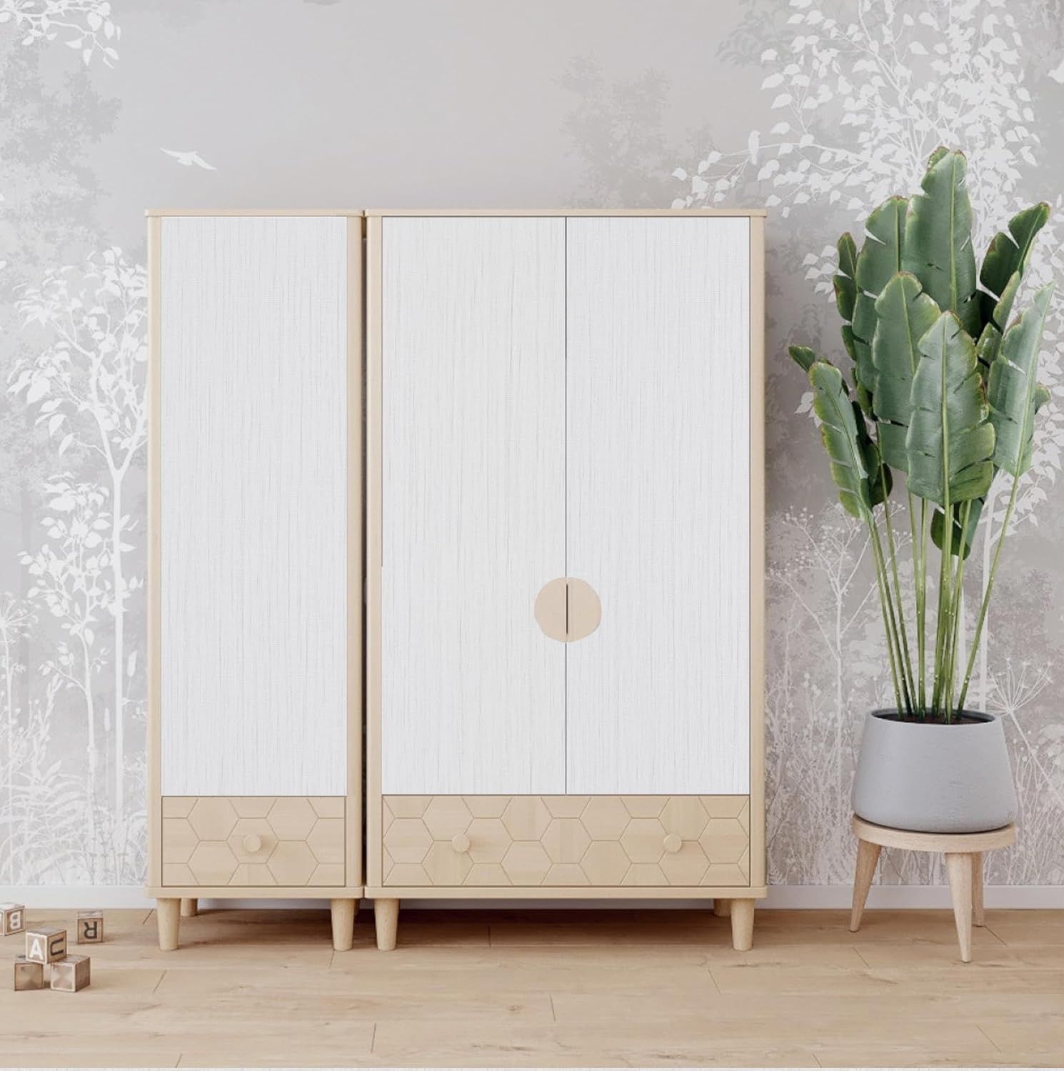 Samoprzylepna tapeta, biała, strukturalna, 40 cm x 300 cm