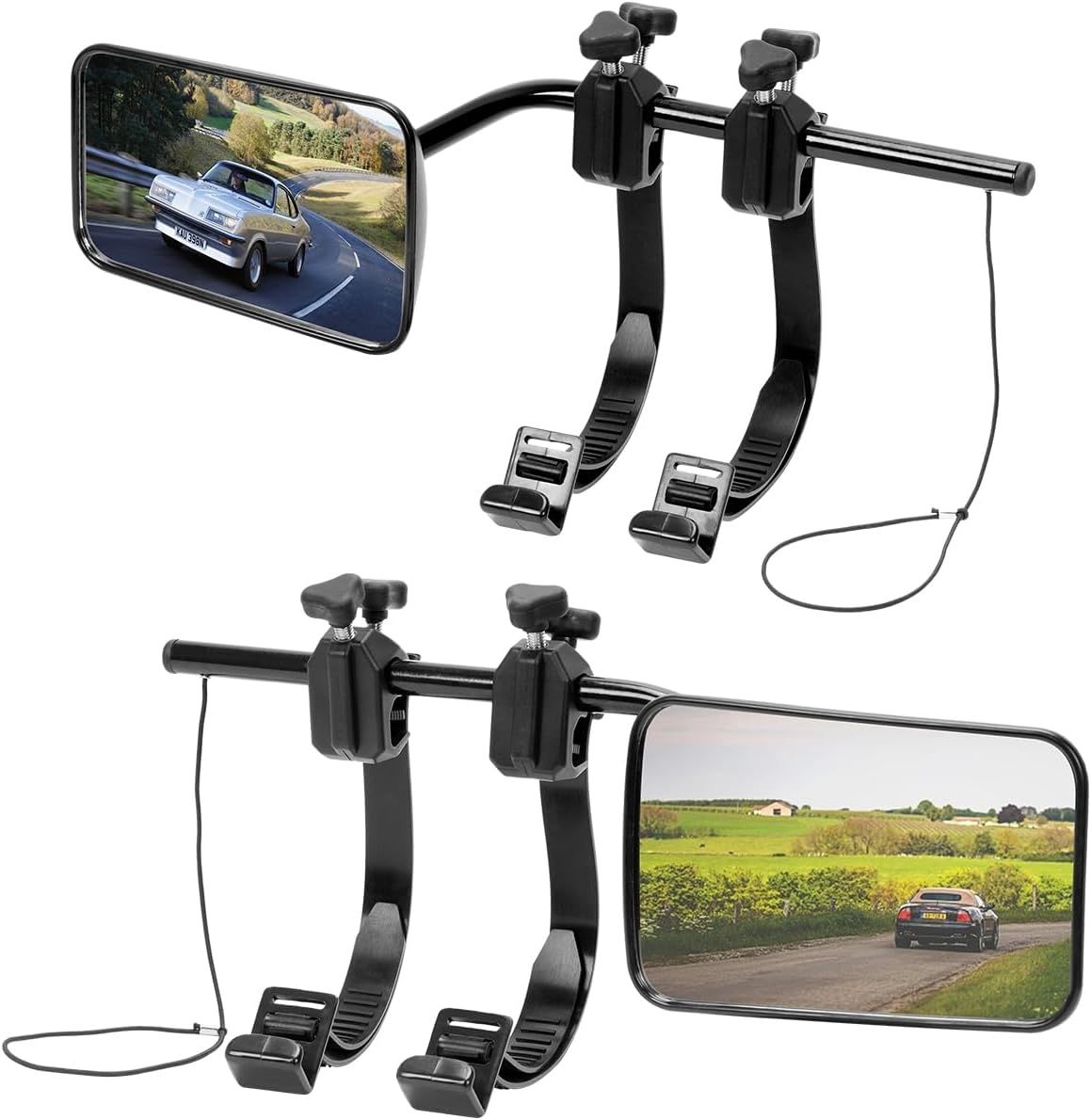 SUPAREE Lusterka wypukłe do samochodu i przyczepy kempingowej – 2 sztuki