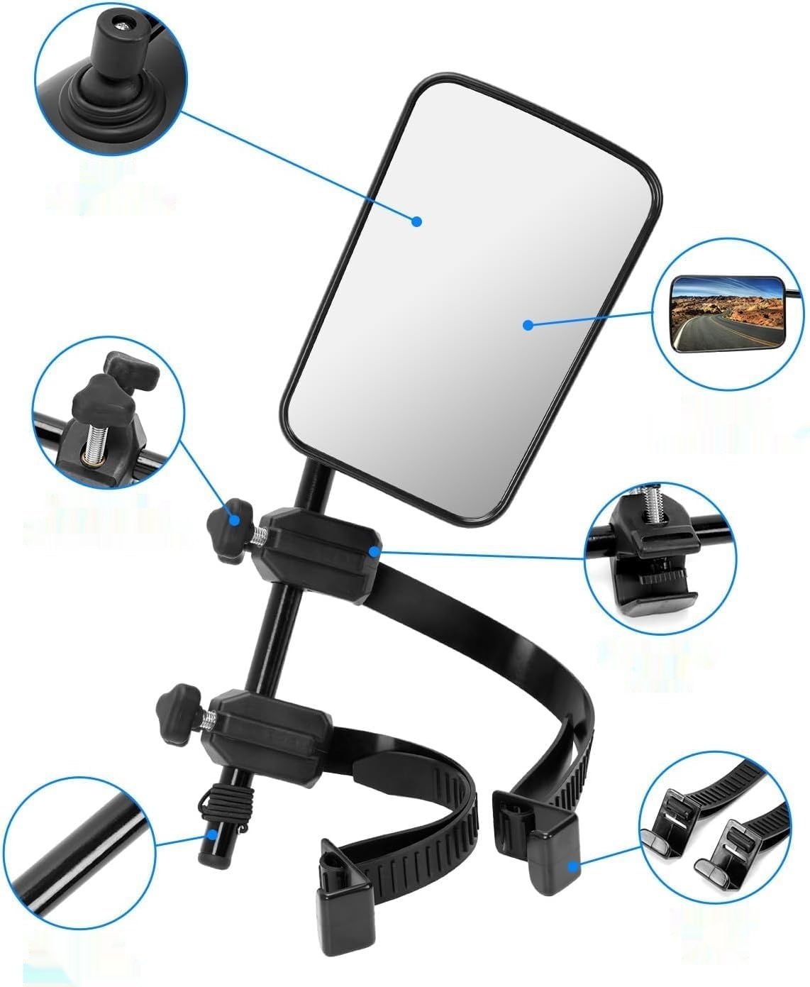 SUPAREE Lusterka wypukłe do samochodu i przyczepy kempingowej – 2 sztuki