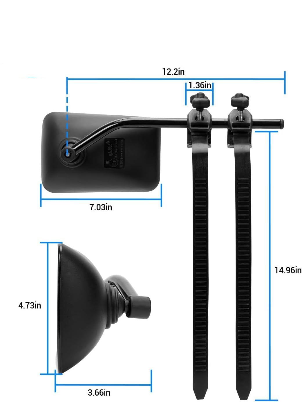 SUPAREE Lusterka wypukłe do samochodu i przyczepy kempingowej – 2 sztuki