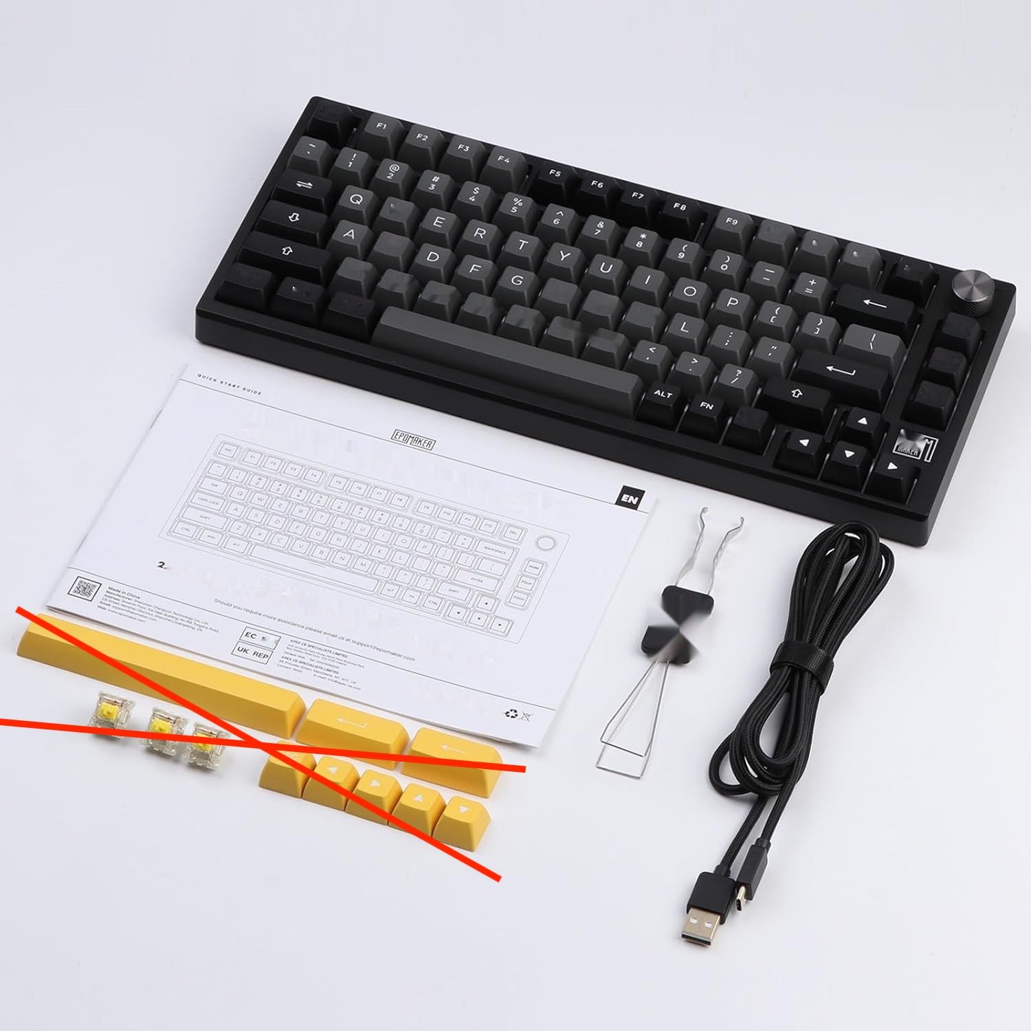 Klawiatura mechaniczna EPOMAKER TH80 SE Gasket 75%, gamingowa klawiatr