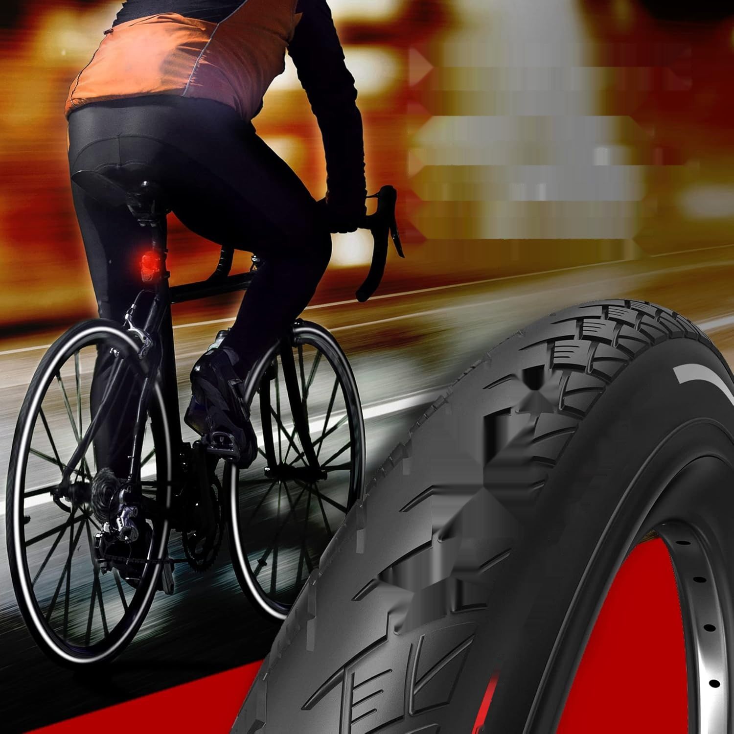 Fincci Roam opony rowerowe 700x35 – para odblaskowych opon z 3 mm ochr