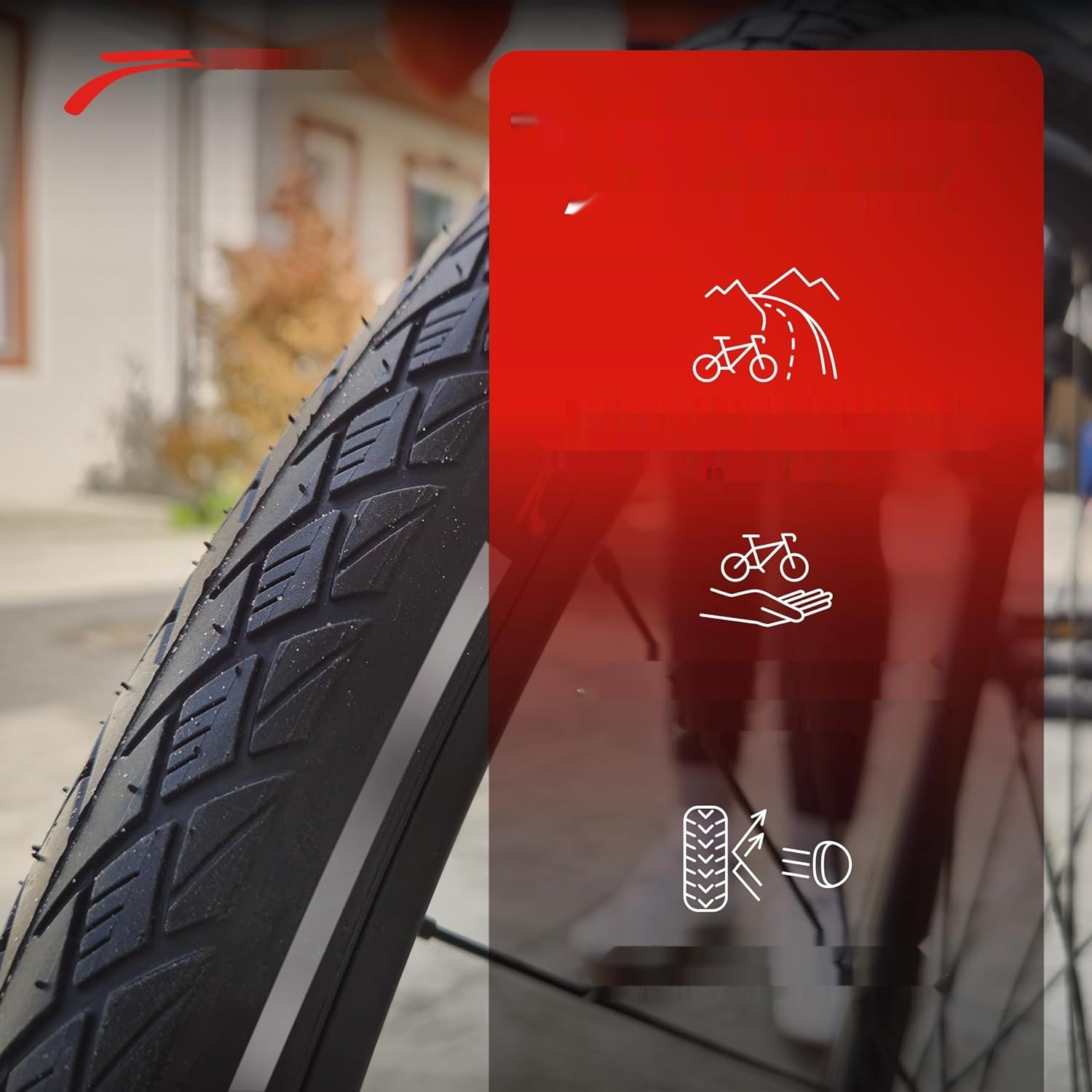 Fincci Roam opony rowerowe 700x35 – para odblaskowych opon z 3 mm ochr