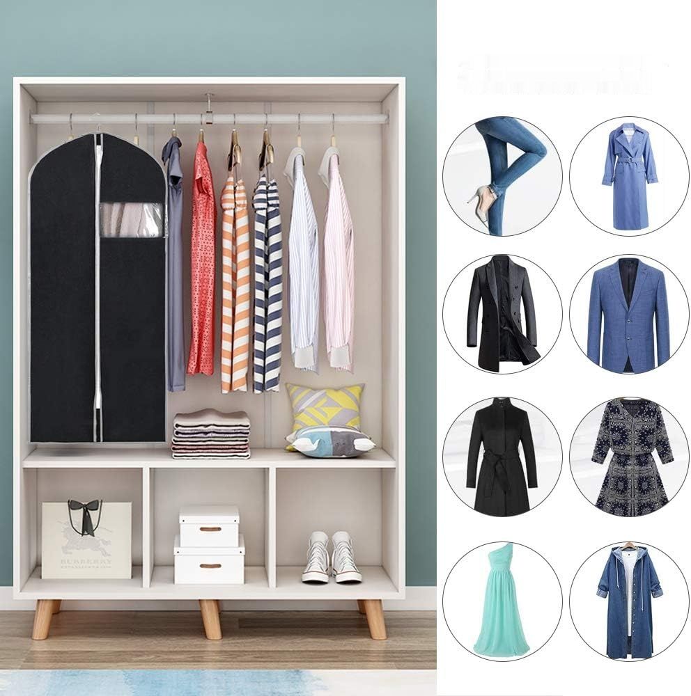 Kieszeniowy pokrowiec, czarny, 6 sztuk, przeciwmolowy pokrowiec ochron