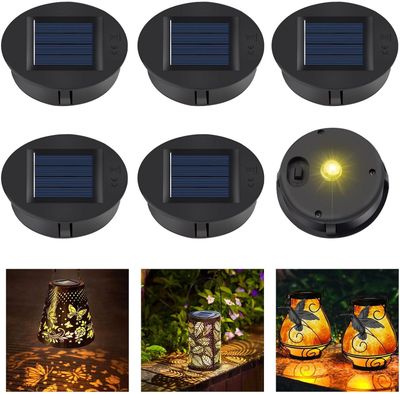 Zapasowe lampy solarne LED, zestaw 6 zapasowych lamp solarnych z żarów