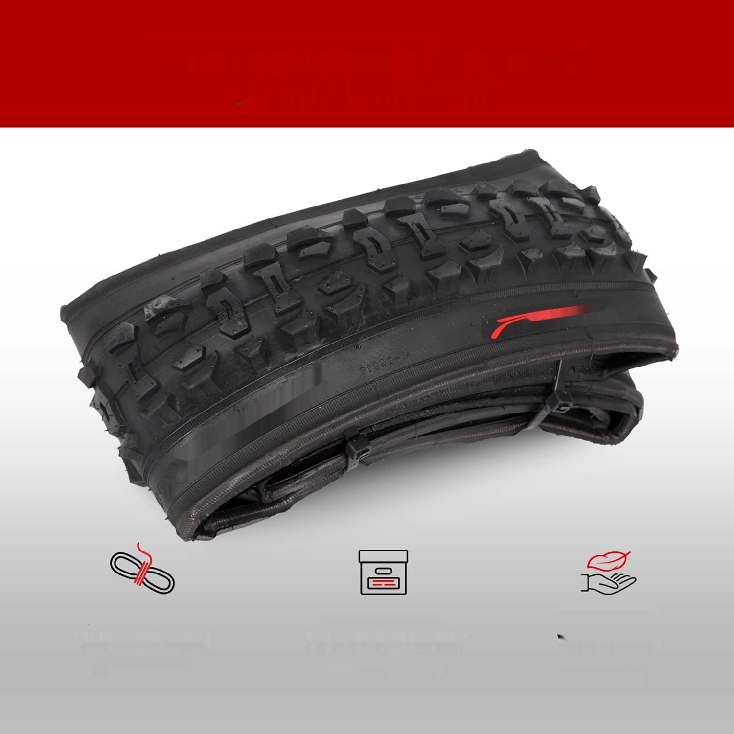 Fincci Opona MTB 26 cali – Zestaw składanych opon rowerowych 26 x 1.95