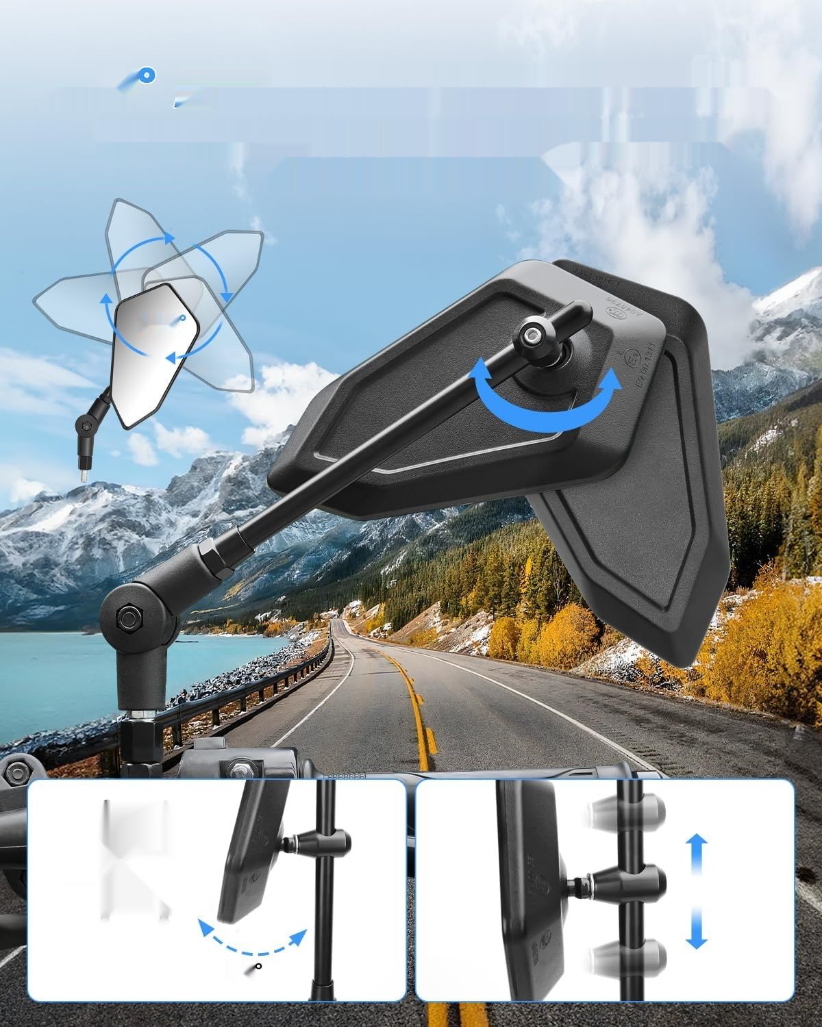 изменить на круглые.      Lusterko wsteczne do motocykla SUPAREE, lusterka motocyklowe na kierwn