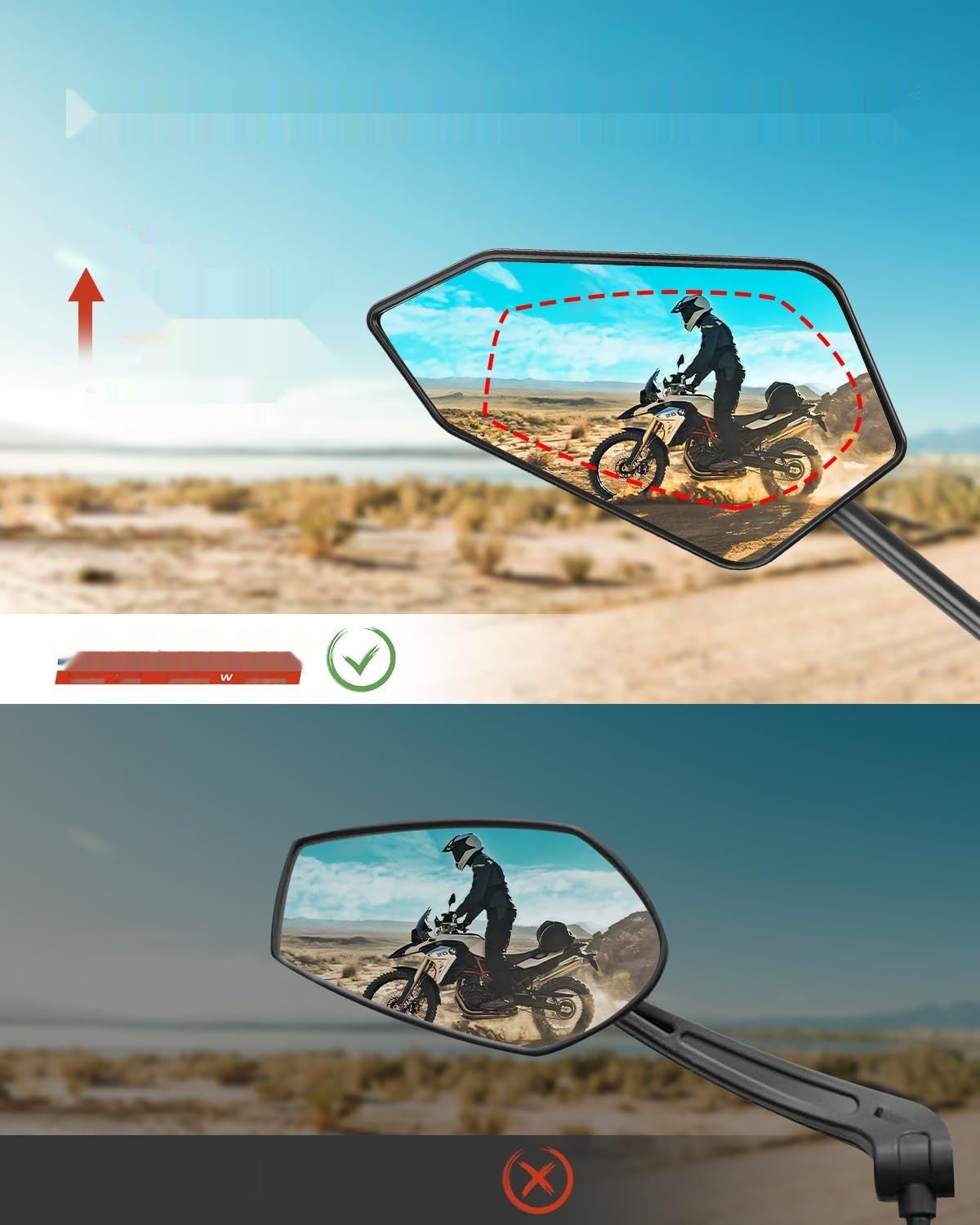 изменить на круглые.      Lusterko wsteczne do motocykla SUPAREE, lusterka motocyklowe na kierwn