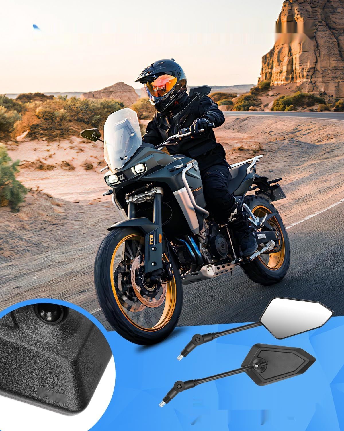 изменить на круглые.      Lusterko wsteczne do motocykla SUPAREE, lusterka motocyklowe na kierwn