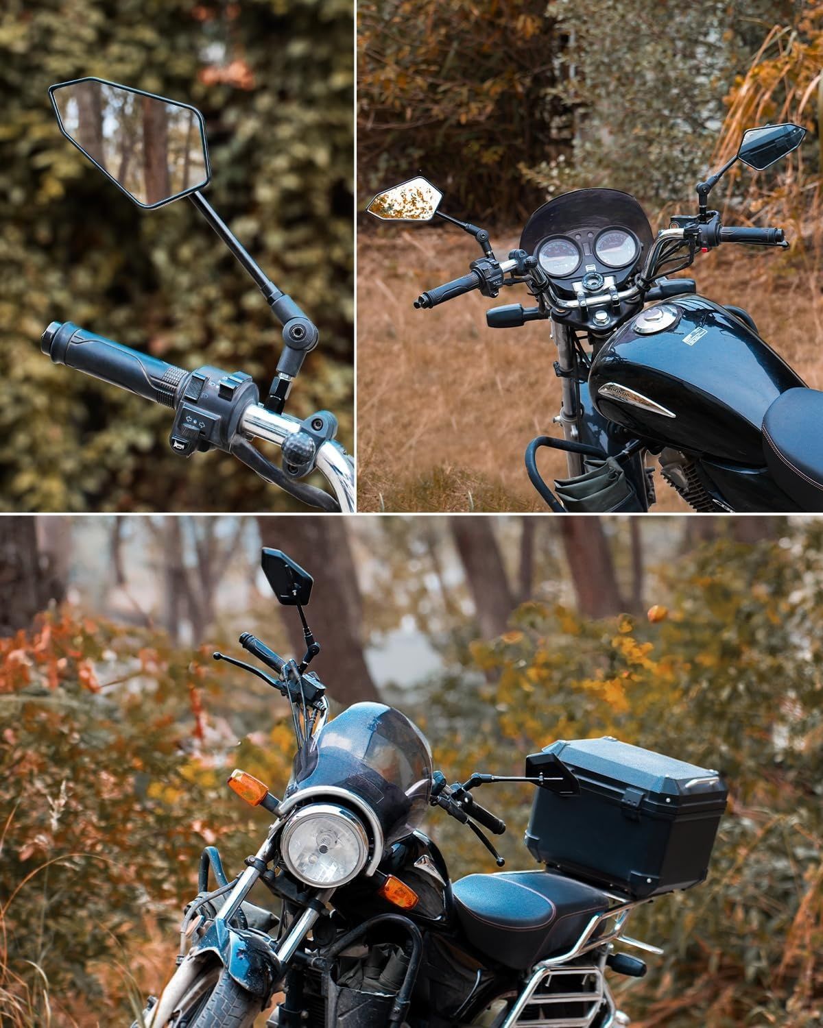 изменить на круглые.      Lusterko wsteczne do motocykla SUPAREE, lusterka motocyklowe na kierwn