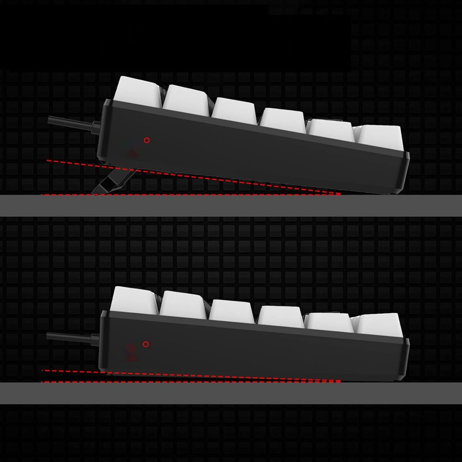 Przewodowa mechaniczna klawiatura 84‑klawiszowa, podświetlana klawiatu