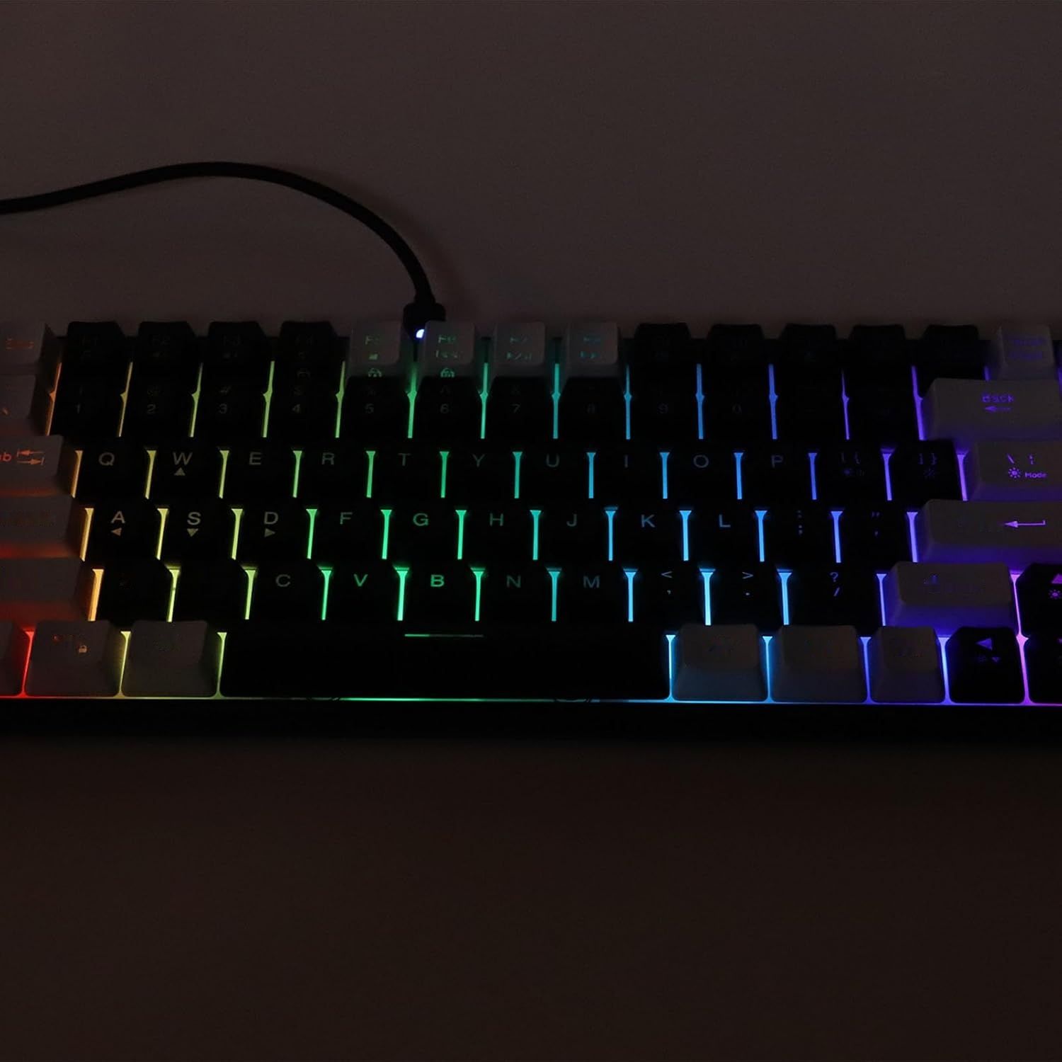 Przewodowa mechaniczna klawiatura 84‑klawiszowa, podświetlana klawiatu