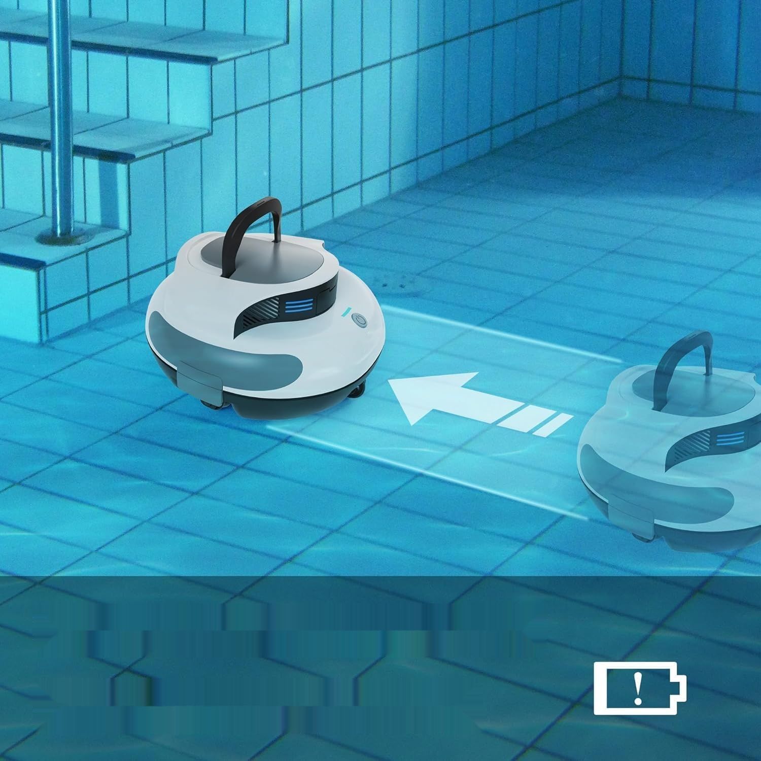 POOLPURE Basenowy robot czyszczący Piscina, 5000 mAh, podwójne silniki