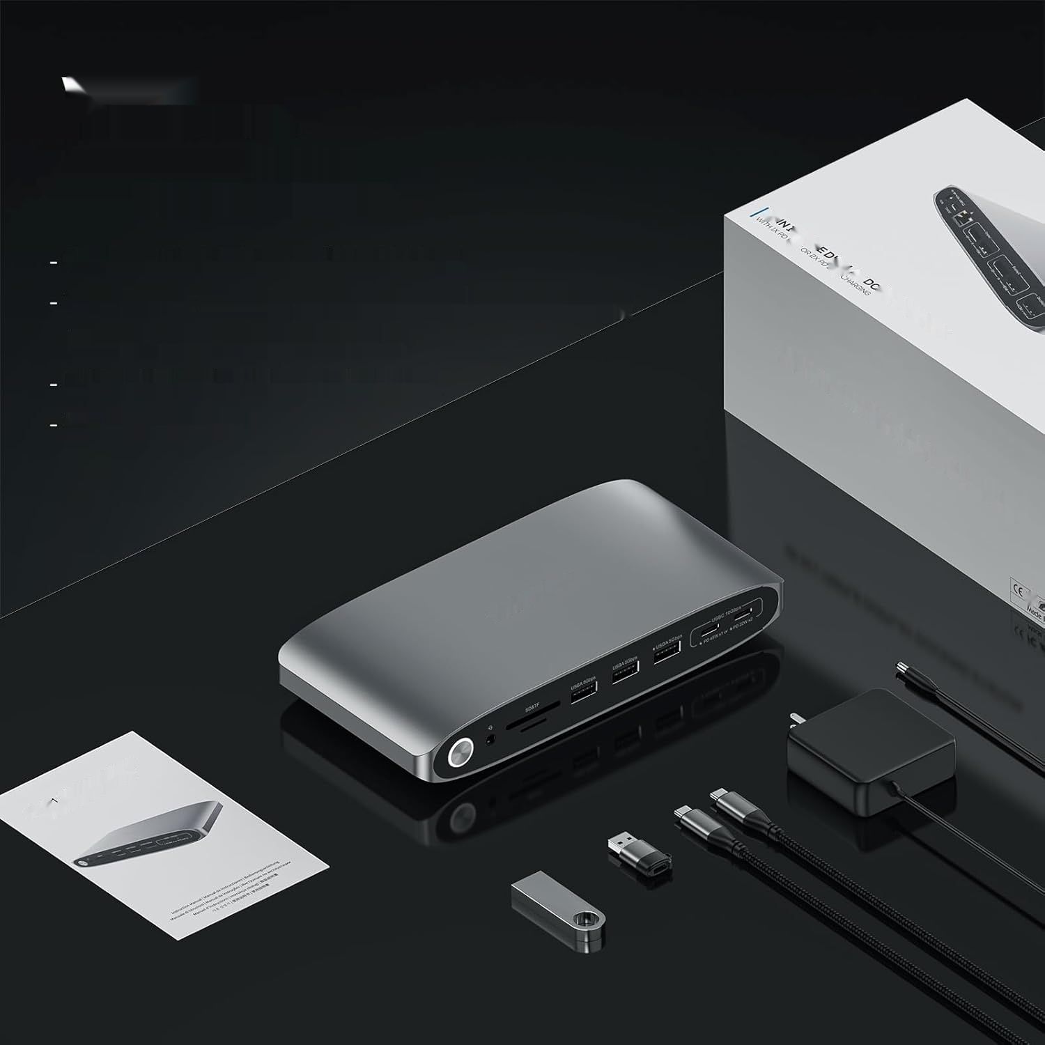 zamienić kartu!!!!!     Stacja dokująca USB‑C z zasilaczem 140 W, stacja dokująca DisplayLink