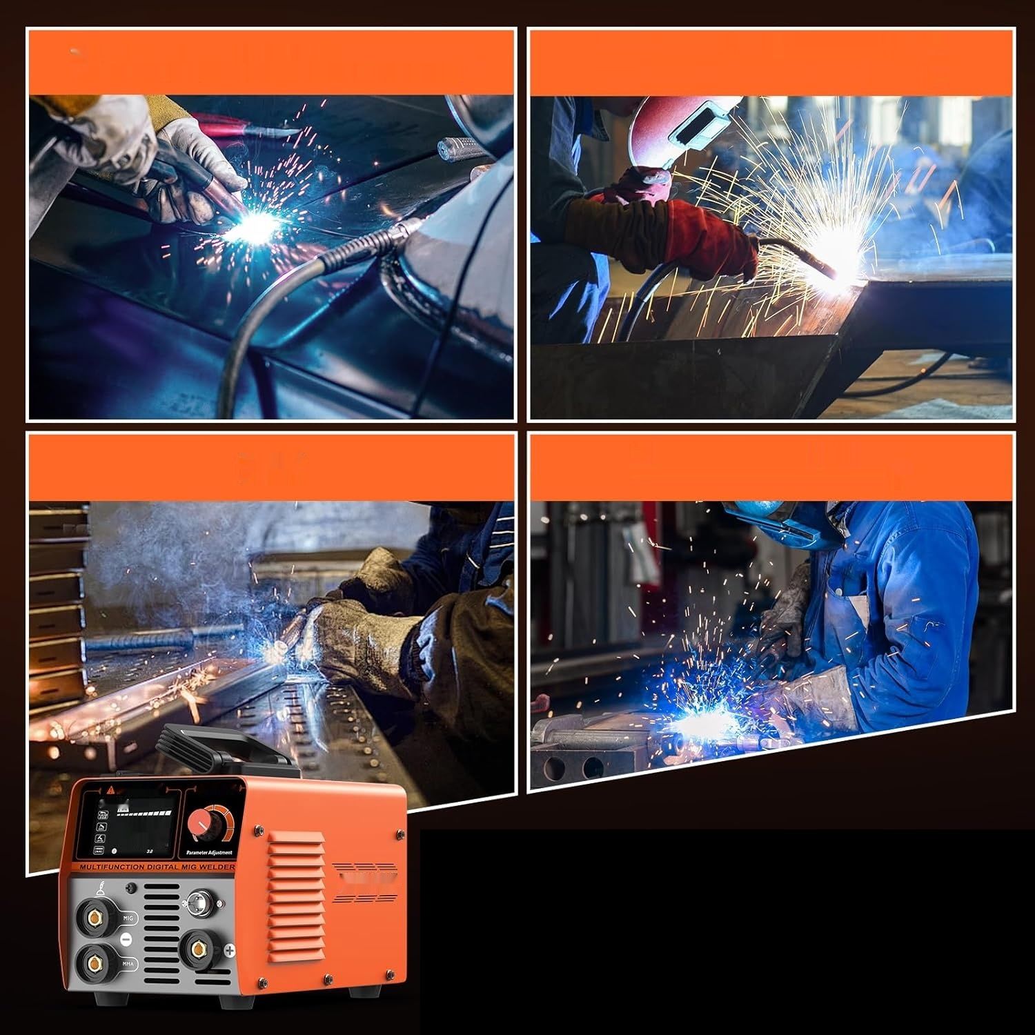 MIG135 Spawarka 3 w 1 MIG/ARC/Lift TIG bez gazu 135A 220V z synergicznym sterowaniem