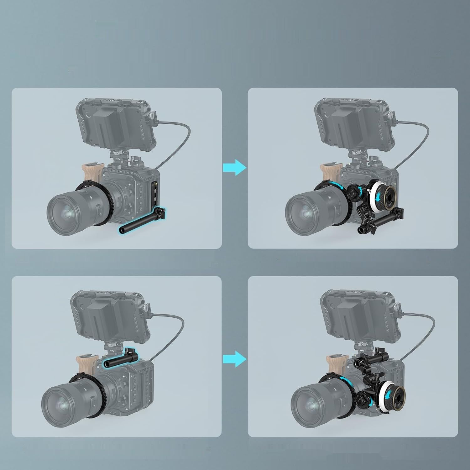 SMALLRIG Mini Follow Focus – kontroler zoomu obiektywu do lustrzanek i