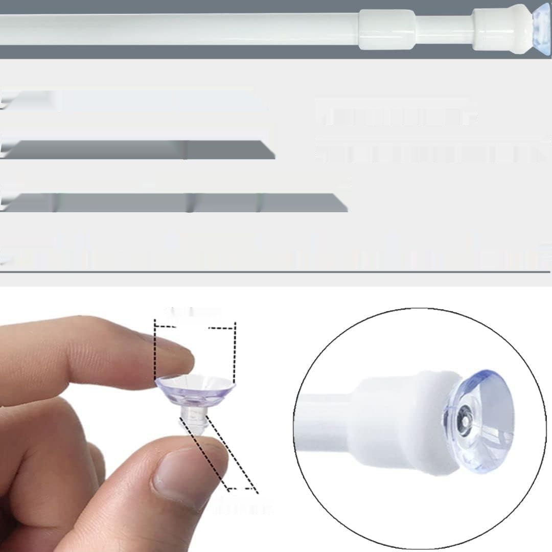 2 sztuki karniszy zaciskowych, karnisz do zasłon bez wiercenia, telesk