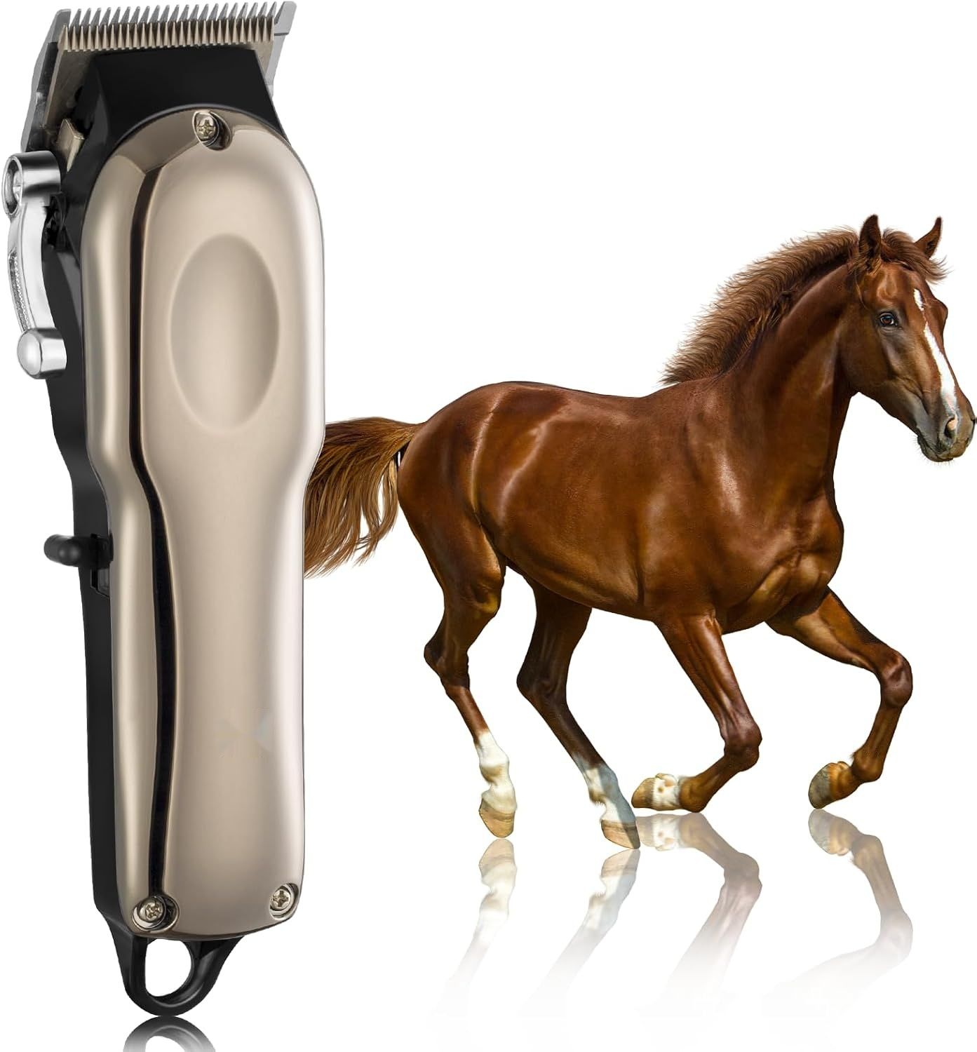 Bezprzewodowa maszynka do strzyżenia koni, cicha i mocna maszynka do ś