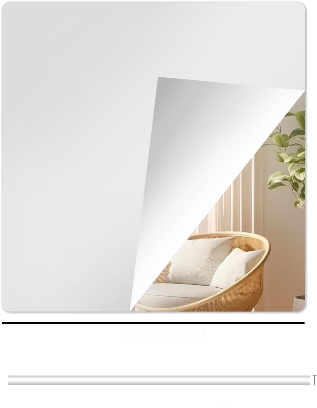 Hode 8 sztuk samoprzylepnych luster ściennych, elastyczne lustra samop