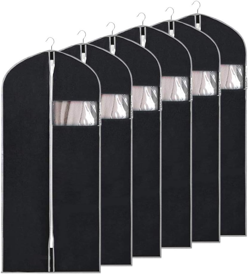Kieszeniowy pokrowiec, czarny, 6 sztuk, przeciwmolowy pokrowiec ochron