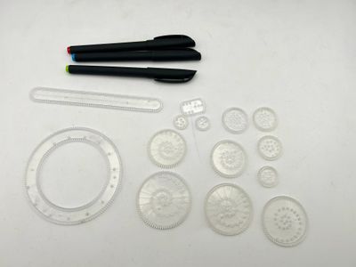 Gobesty Spirograph Zestaw Deluxe – 28 akcesoriów, narzędzie do rysowna