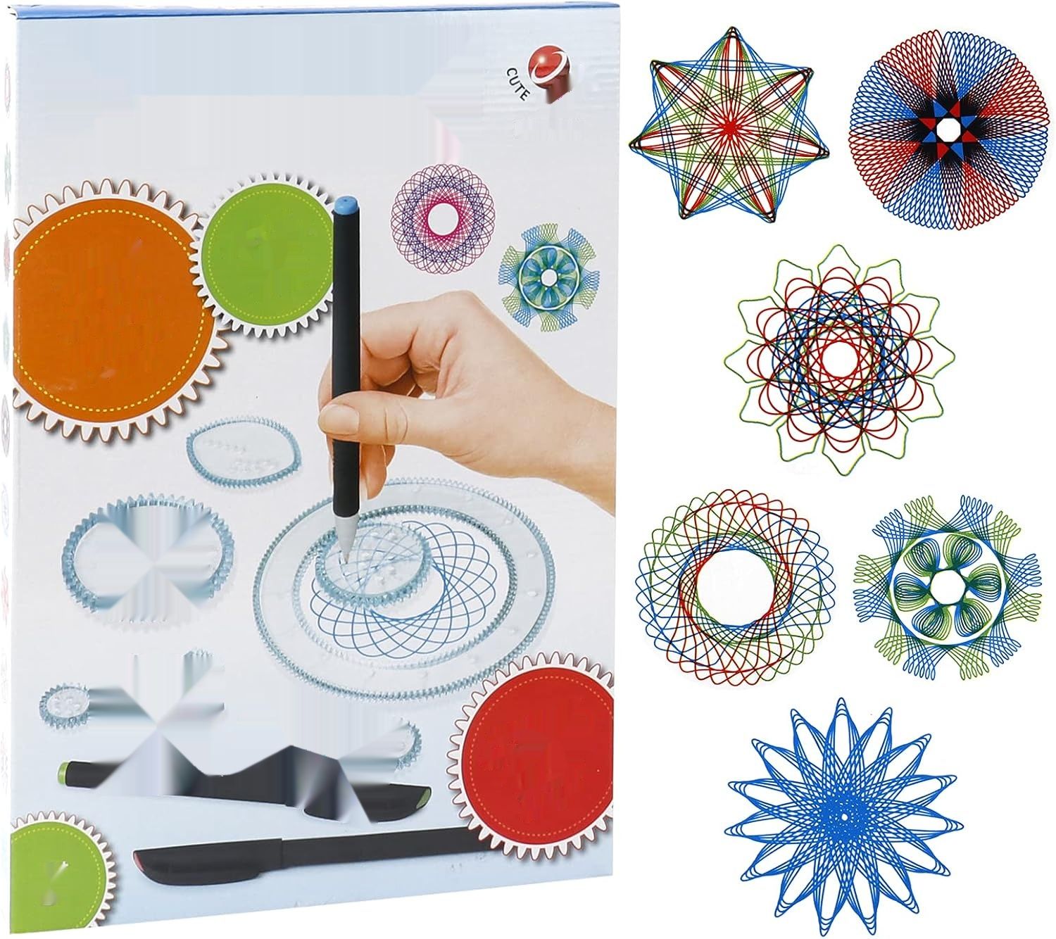 Gobesty Spirograph Zestaw Deluxe – 28 akcesoriów, narzędzie do rysowna