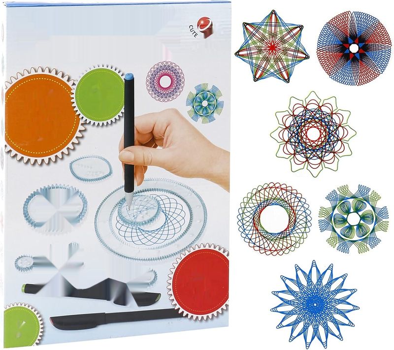Gobesty Spirograph Zestaw Deluxe – 28 akcesoriów, narzędzie do rysowna