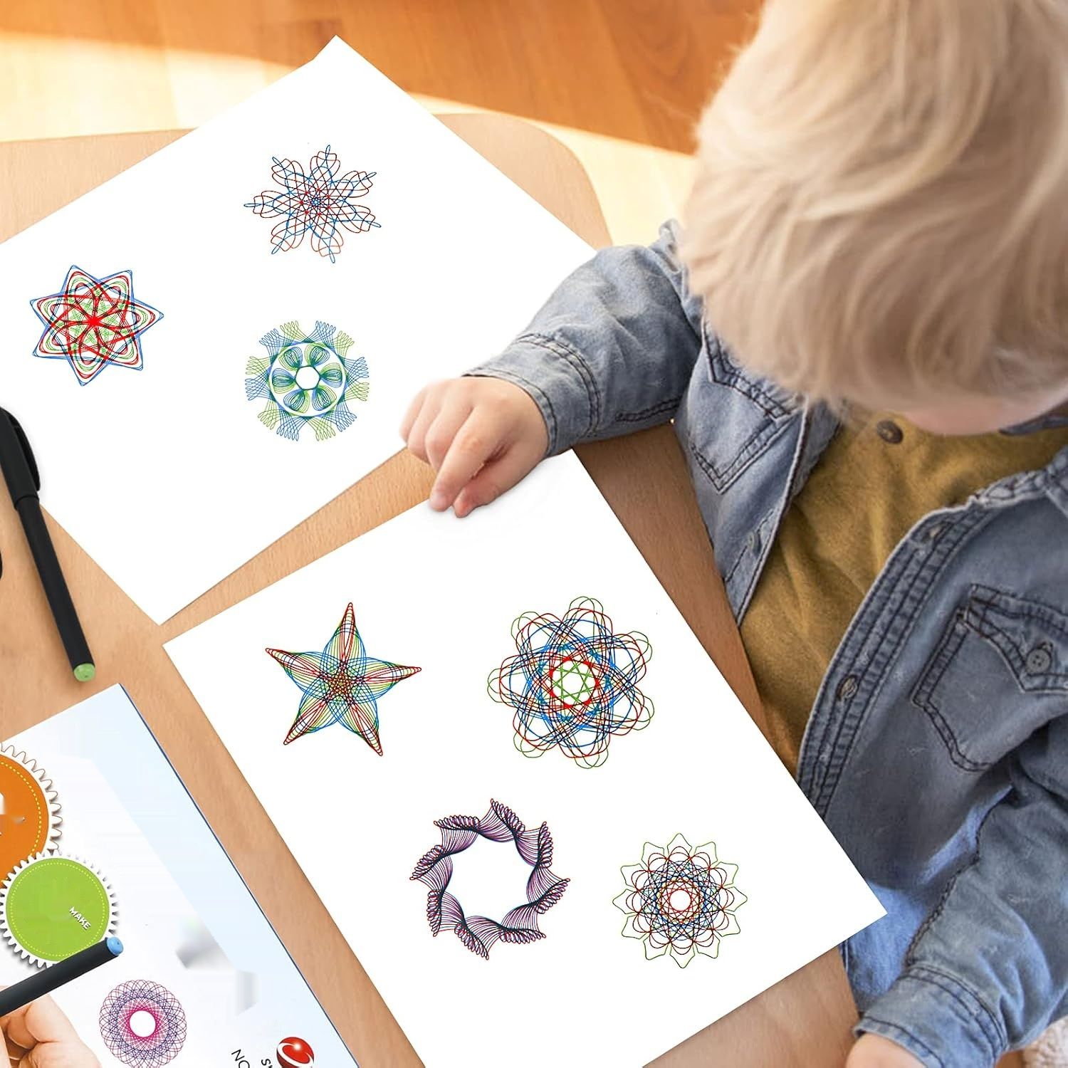 Gobesty Spirograph Zestaw Deluxe – 28 akcesoriów, narzędzie do rysowna