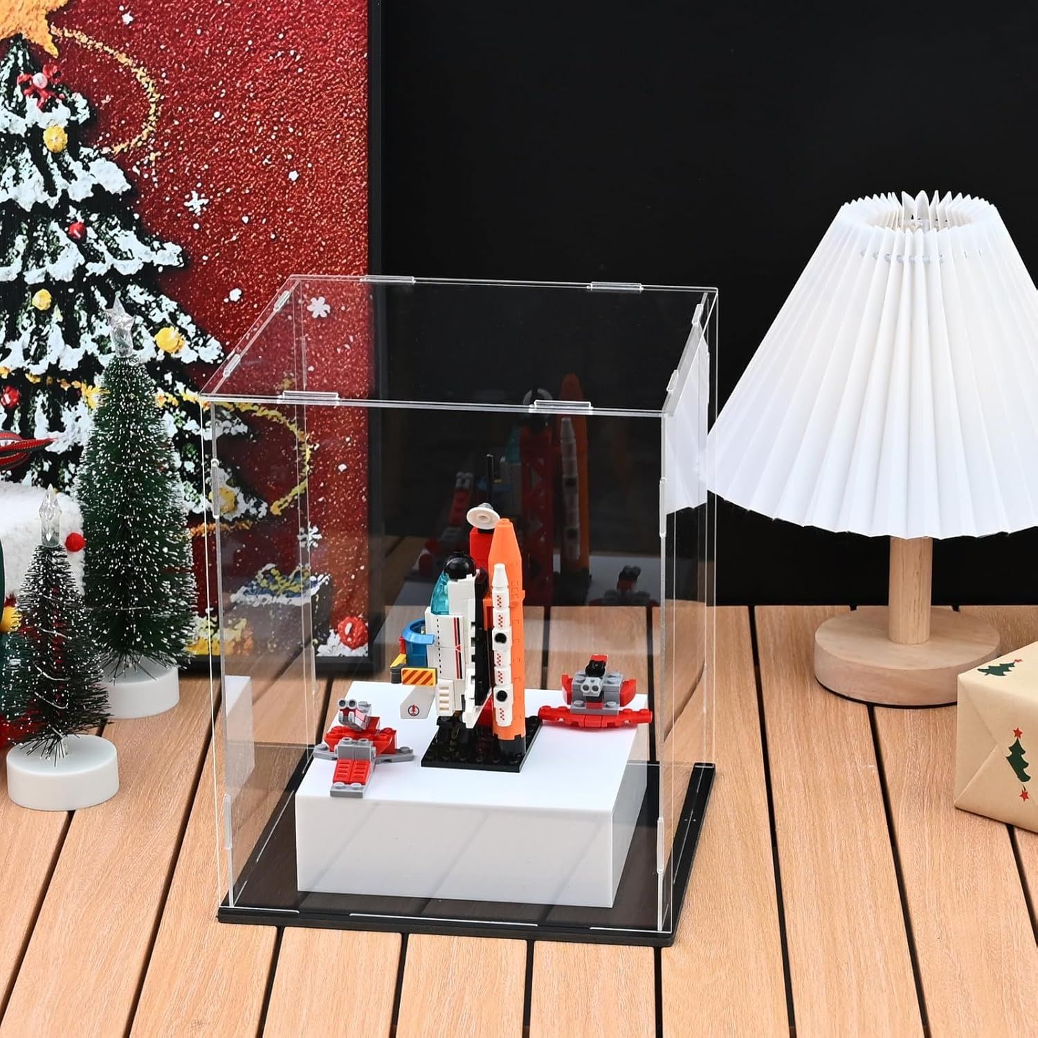 Witryna akrylowa, pudełko ekspozycyjne do kolekcji z czarną podstawą,