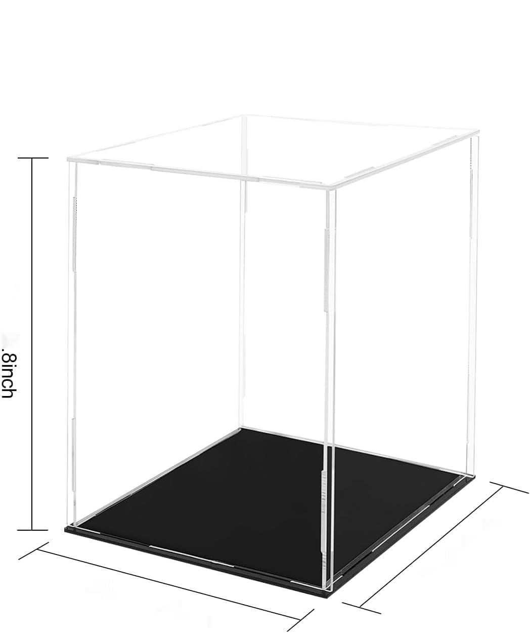 Witryna akrylowa, pudełko ekspozycyjne do kolekcji z czarną podstawą,