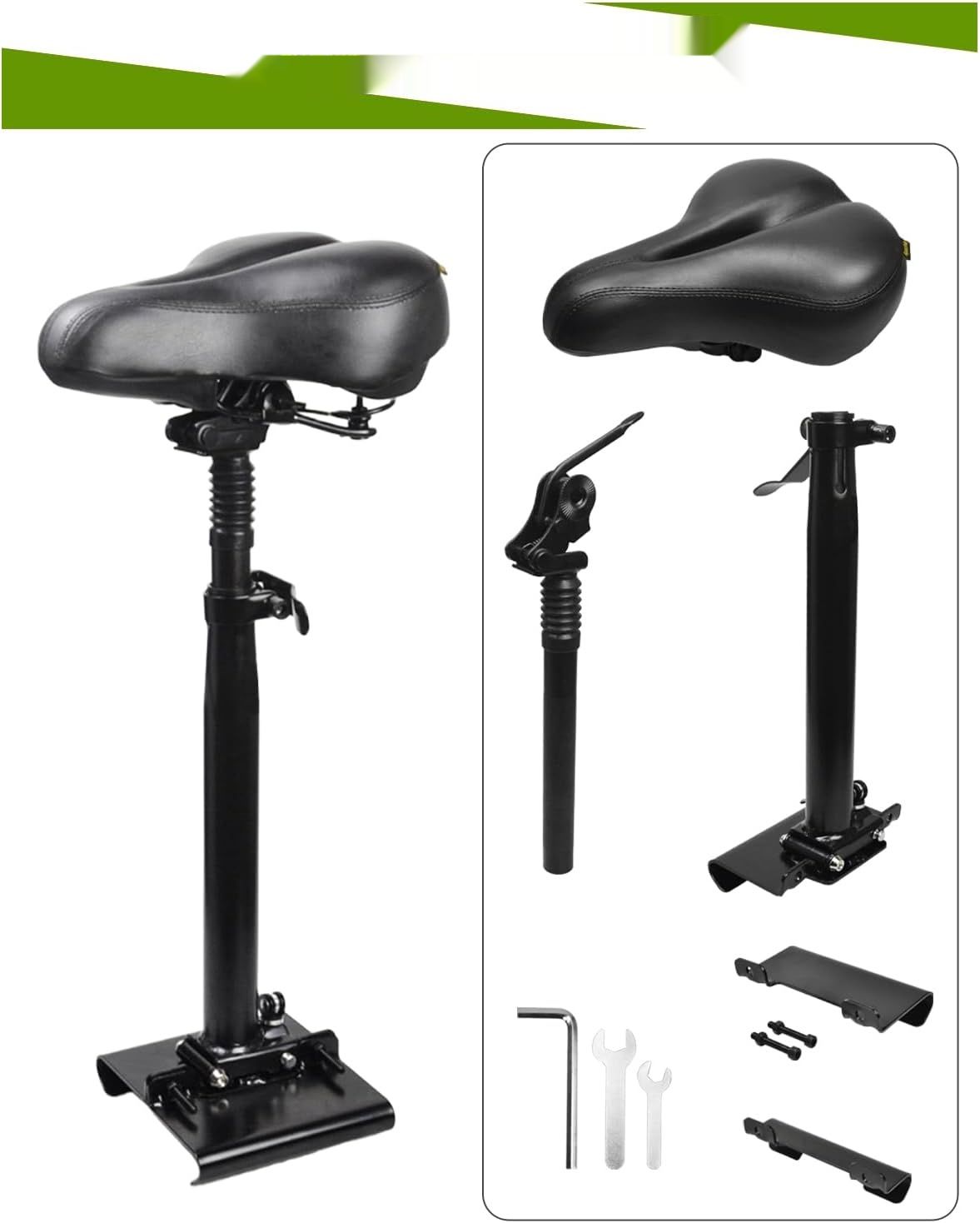 Siedzisko do hulajnogi elektrycznej dla dorosłych na szeroką, łukowatą