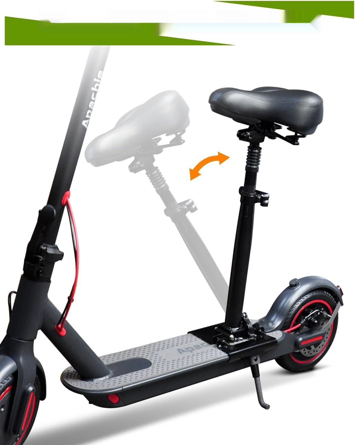 Siedzisko do hulajnogi elektrycznej dla dorosłych na szeroką, łukowatą