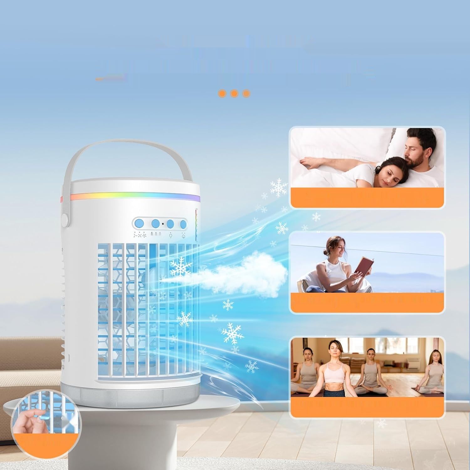 Przenośne klimatyzatory mobilne mini, 1400 ml przenośny mini klimatyz