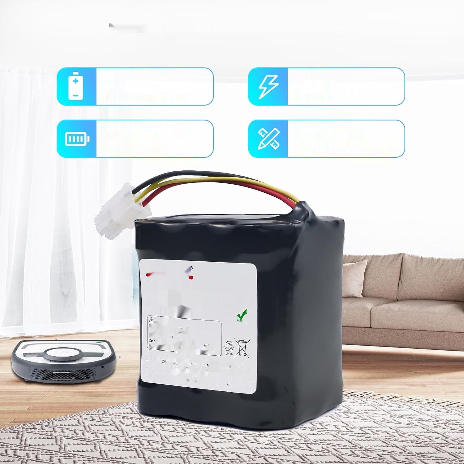 NASTIMA 14,4V 6000mAh Li-Ion akumulator kompatybilny z Vorwerk Kobold