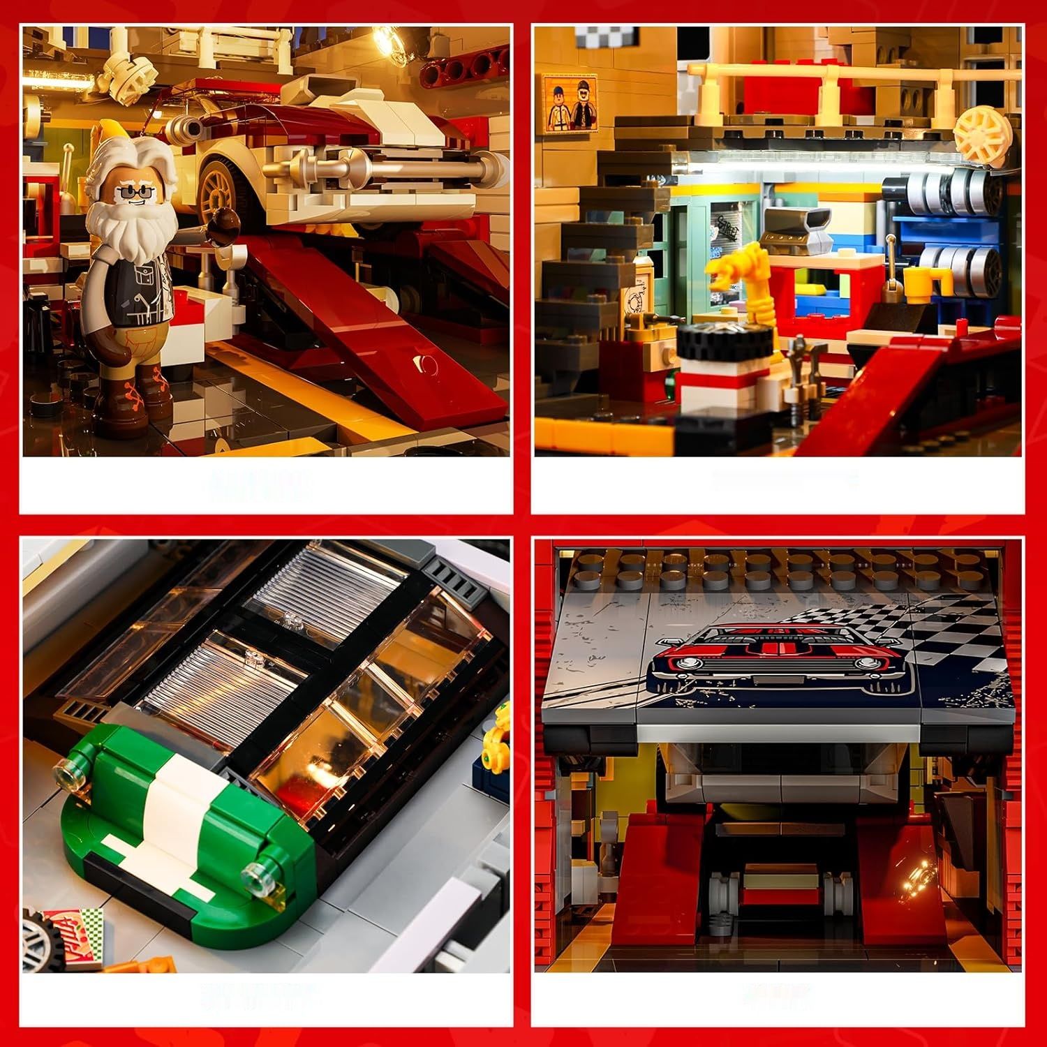 Street Garage MOD z oświetleniem – zestaw konstrukcyjny 1:24, 1935 elementów