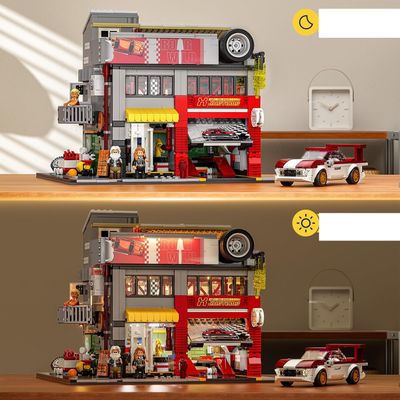 Street Garage MOD z oświetleniem – zestaw konstrukcyjny 1:24, 1935 elementów