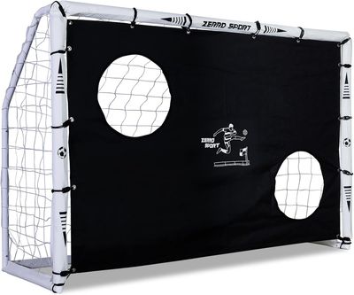 ZERRO Bramka piłkarska ogrodowa 180 cm – do gry i treningu dla dorosłych i dzieci