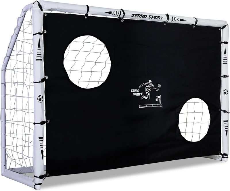 ZERRO Bramka piłkarska ogrodowa 180 cm – do gry i treningu dla dorosłych i dzieci