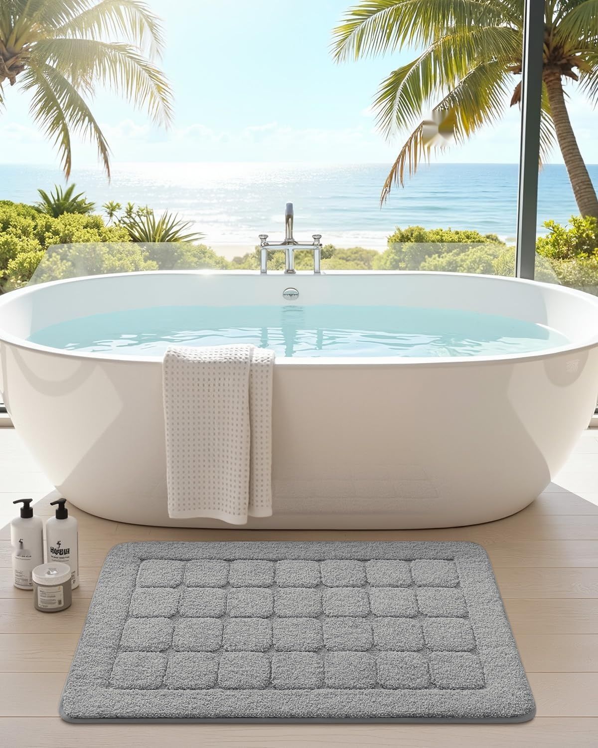 COLOR&amp;GEOMETRY Duży dywanik łazienkowy antypoślizgowy