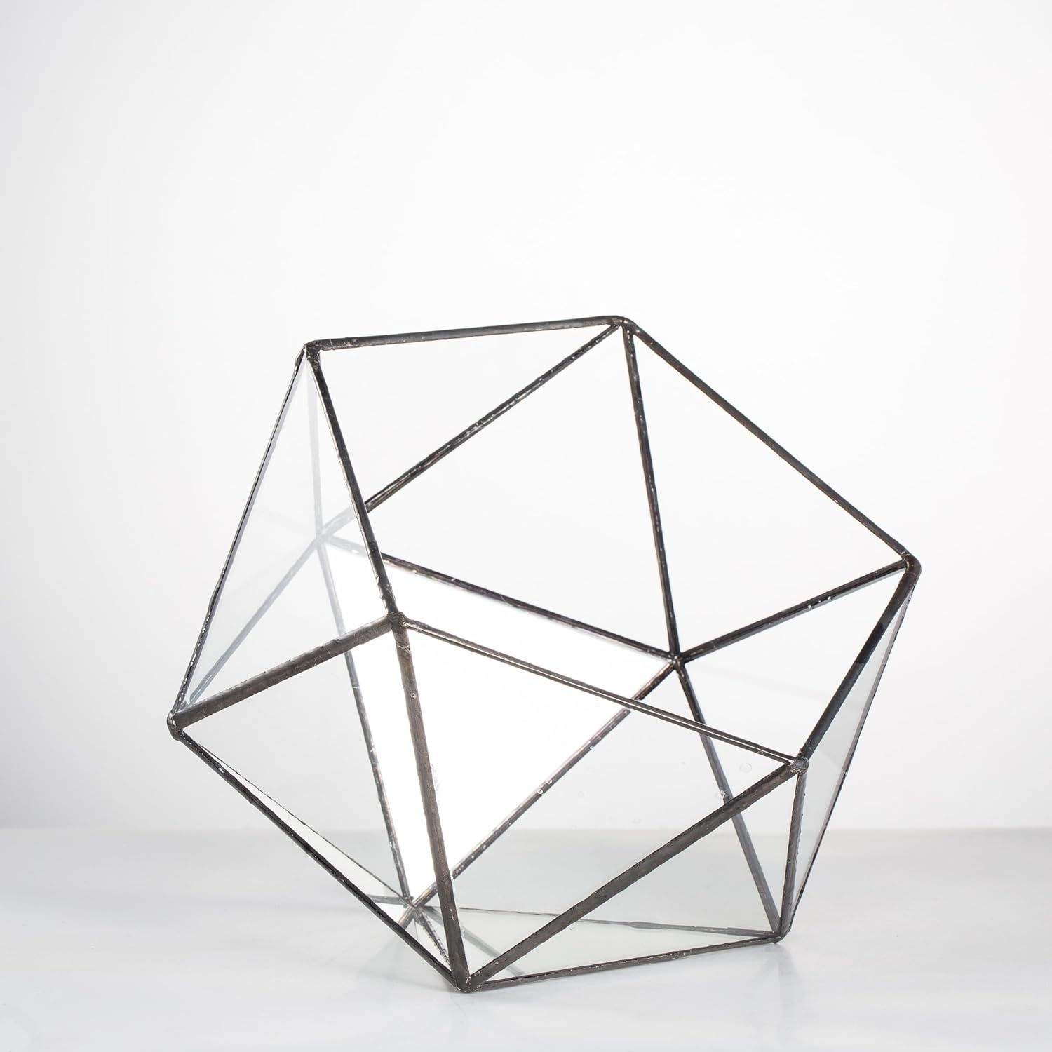 NCYP Ręcznie wykonana szklana doniczka geometryczna