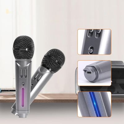Karaoke Bluetooth AFAITH z 2 mikrofonami bezprzewodowymi – przenośny głośnik imprezowy z efektami świetlnymi