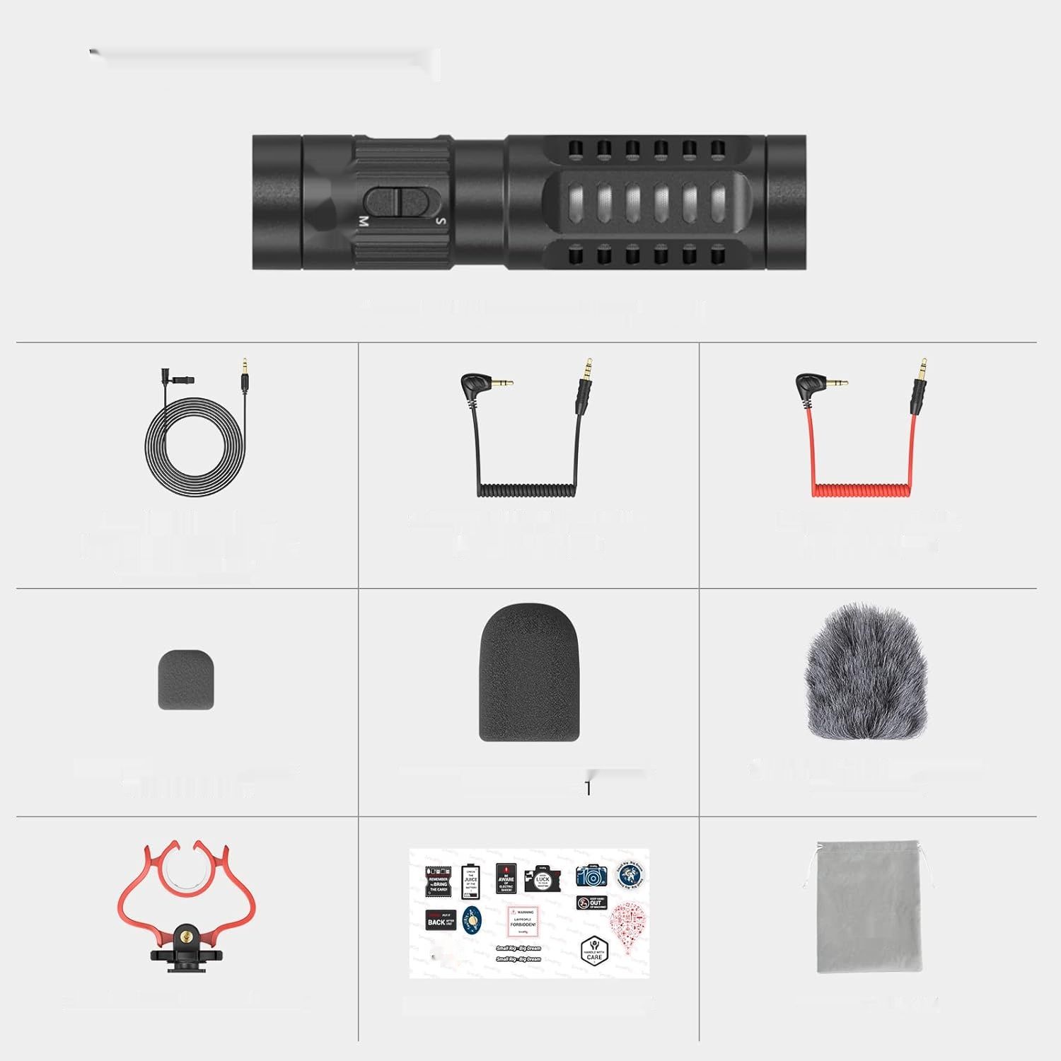 SMALLRIG 3468-CF – uniwersalny mikrofon wideo stereo z mocowaniem przeciwwstrząsowym