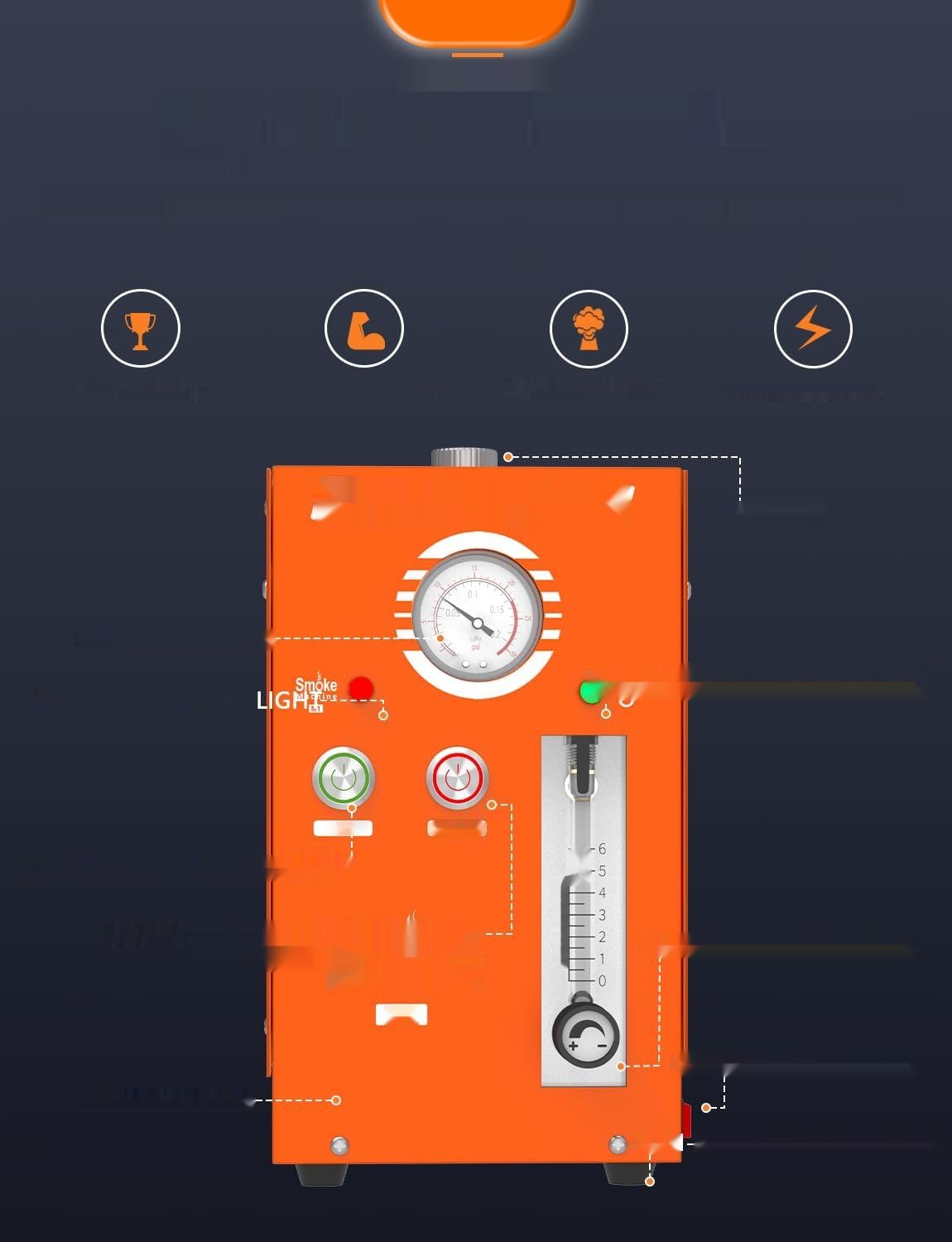 PowerScale M3 – Profesjonalny tester dymowy do wykrywania nieszczelności (z wbudowaną pompą powietrza)